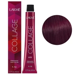 6/55 Темний блондин махагоновий яскравий Крем-фарба для волосся стійка, 60 мл Permanent Hair Color COLLAGE LAКME