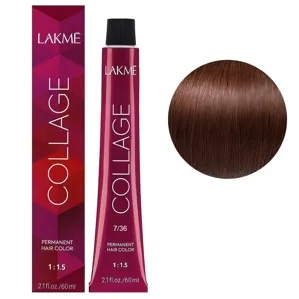 7/36 Середній блондин золотисто-коричневий Крем-фарба для волосся стійка, 60 мл Permanent Hair Color COLLAGE LAКME