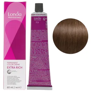 7/3 середній блондин золотистий Стійка фарба для волосся, 60 мл Permanent Color Londa Professional