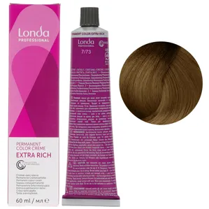 7/73 середній блондин коричнево-золотистий Стійка фарба для волосся, 60 мл Permanent Color Londa Professional