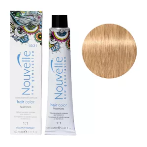 10/31 золотистий попелястий платиновий блондин Фарба для волосся перманентна, 100мл Permanent Hair Color Nouvelle