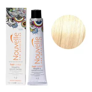 12/0 полярний блондин Фарба для волосся перманентна, 100мл Permanent Hair Color Nouvelle