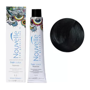 2 дуже темно-коричнева Фарба для волосся перманентна, 100мл Permanent Hair Color Nouvelle