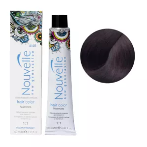 4/45 каштановий мідно-махагоновий Фарба для волосся перманентна, 100мл Permanent Hair Color Nouvelle