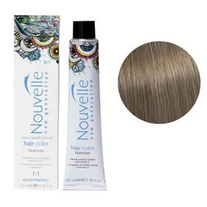 8/1 світло-попелястий русявий Фарба для волосся перманентна, 100мл Permanent Hair Color Nouvelle