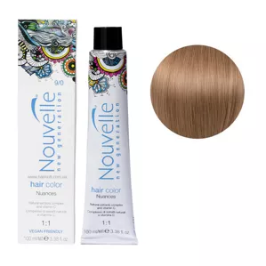 9/0 насичений платиновий блондин Фарба для волосся перманентна, 100мл Permanent Hair Color Nouvelle