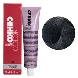 1/1 Синьо-чорний Стійка перманентна крем-фарба для волосся, 60 мл Permament Hair Color EXPLOSION C:EHKO