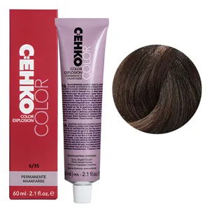 6/35 Темний блондин золотисто-червоний Стійка перманентна крем-фарба для волосся, 60 мл Permament Hair Color EXPLOSION C:EHKO
