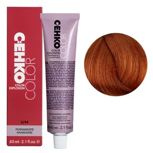 6/44 Темний блондин мідний інтенсивний Стійка перманентна крем-фарба для волосся, 60 мл Permament Hair Color EXPLOSION C:EHKO