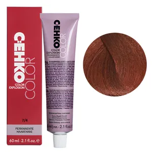 7/4 Блондин мідний Стійка перманентна крем-фарба для волосся, 60 мл Permament Hair Color EXPLOSION C:EHKO