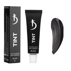 Фарба для брів та вій TINT №4, колір: Чорний (Black), 15 мл Kodi Professional 