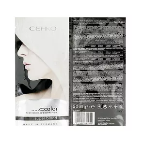 Блонд порошок для освітлення волосся 60 г  (2*30г)  Color Cocktail Super Blond С:ЕНКО