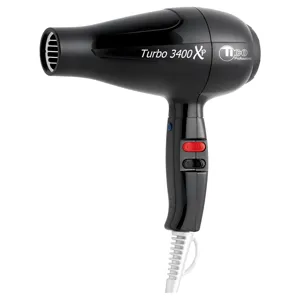 Фен без іонізації потужністю 2000W Turbo 3400 Xp (колір: Black) 100001 TICO Professional