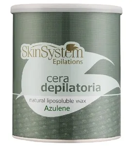 Віск для депіляції в банці Cera Depilatoria AZULENE, 800 мл Skin System