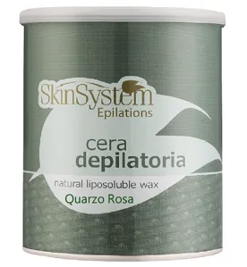 Віск для депіляції в банці Cera Depilatoria QUARZO ROSA Liposoluble wax, 800 мл Skin System