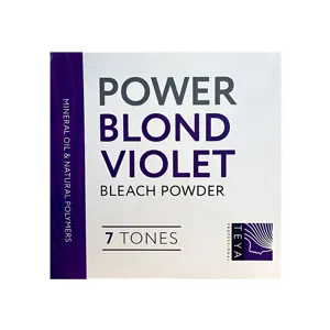 Пудра для знебарвлення волосся фіолетова (7 levels), 500 г POWER BLOND VIOLET Bleach Powder TEYA Professional