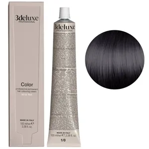 1/0 чорний натуральний Фарба для волосся, 100 мл Permanent Hair Color 3deluxe Professional 