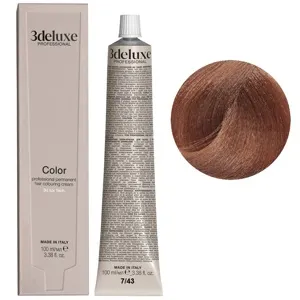 7/43 блондин мідно-золотистий Фарба для волосся, 100 мл Permanent Hair Color 3Deluxe Professional
