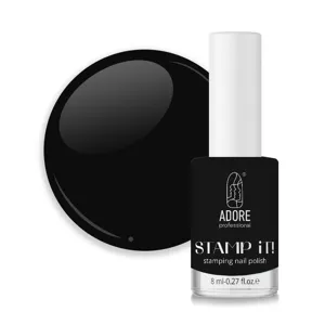 ADORE Stamp It Лак для стемпінга 7,5мл №02 Чорний
