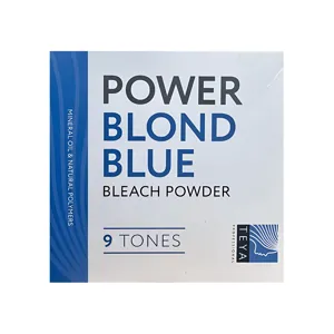 Пудра для знебарвлення волосся блакитна (9 levels), 500 г POWER BLOND BLUE Bleach Powder TEYA Professional
