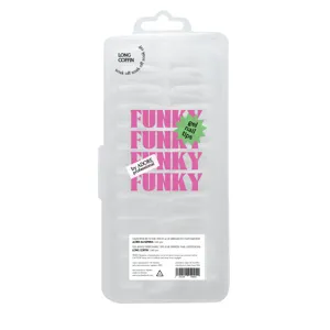 ADORE Funky Gel Nail Tips 240pcs "LONG COFFIN"  Гелеві тіпси подовжена Балерина