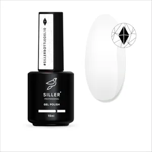 Рідкий гель для укріплення нігтів, 15 мл №010 Молочний Bottle Gel SILLER Professional