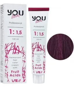 Фіолетовий коректор (Violet) Крем-фарба стійка з фруктовими кислотами, 100 мл You look Professional
