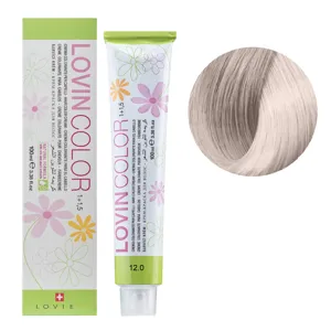 12/0 Стійка крем-фарба для волосся, 100мл  Hair color cream Lovin Color LOVIEN Essential
