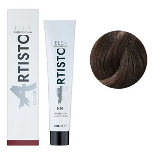 6/70 Стійка крем-фарба для волосся, 100 мл Permanent Hair Color ARTISTO ELEA Professional