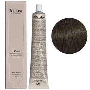 5/07 світло-коричневий матовий натуральний Фарба для волосся, 100 мл Permanent Hair Color 3deluxe Professional