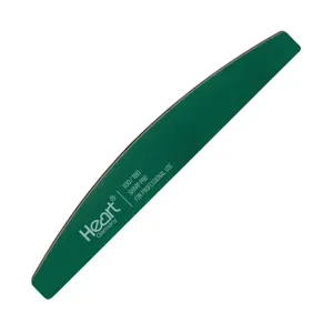 Пилка для нігтів 100/180 грит (зелене полотно) півмісяць SHARP PRO Half Heart
