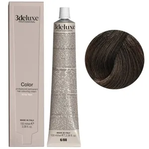 6/88 темний блондин коричневий інтенсивний Фарба для волосся, 100 мл Permanent Hair Color 3Deluxe Professional