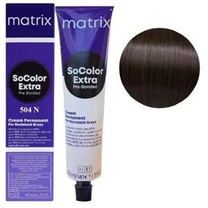 504N шатен натуральний Крем-фарба для волосся, 90 мл SoColor EXTRA Pre-Bonded  MATRIX (оновлений дизайн)