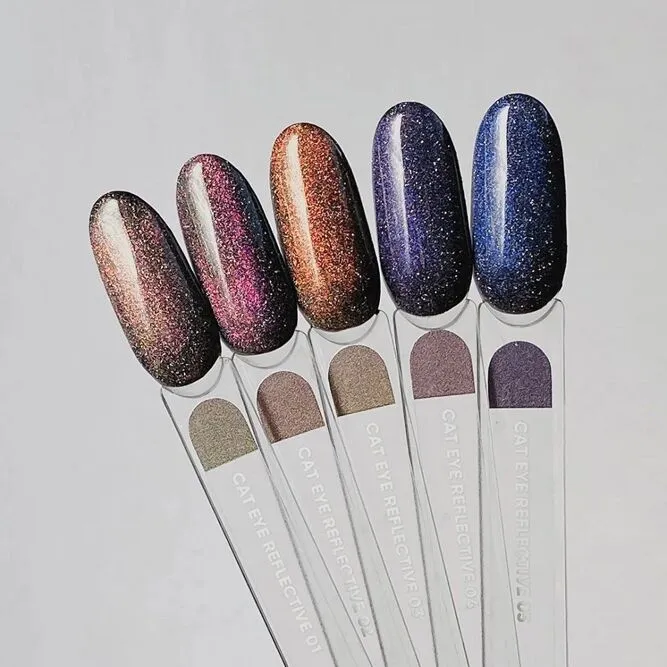 Гель-лак котяче око, світловідбиваючий, 10 мл №03 Cat eye Reflective Gel Polish NAILSOFTHENIGHT 