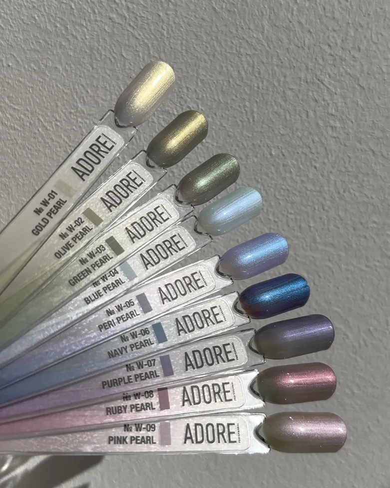 Гель-лак перламутровий з ефектом втирки, 8 мл № W-06 Wild Pearl Gel Polish ADORE