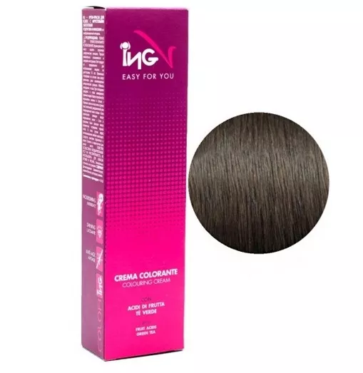 2 коричневий натуральний Крем-фарба для волосся стійка, 100 мл Colouring Cream ING