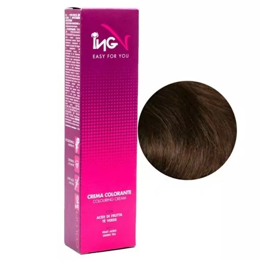 4 каштановий натуральний Крем-фарба для волосся стійка, 100 мл Colouring Cream ING