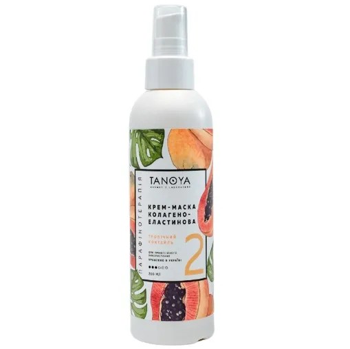 Крем-маска колагено-еластинова №2 &laquo;Тропічний коктейль&raquo;, 200 мл TANOYA Парафінотерапія
