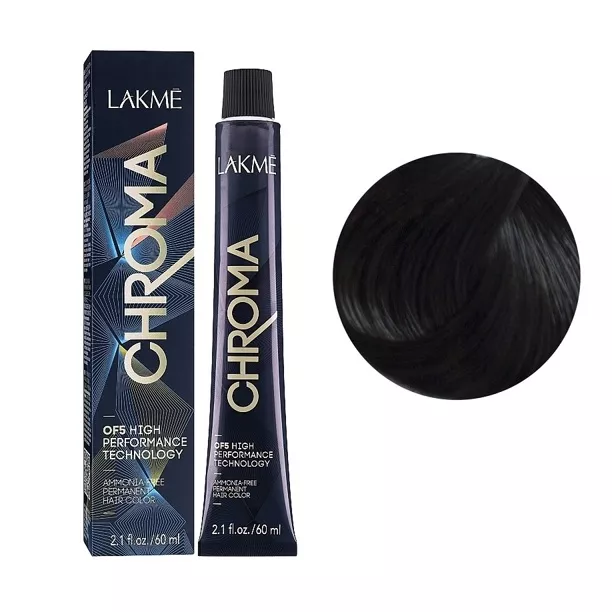1/00 Крем-фарба для волосся перманентна без аміаку, 60мл Ammonia Free Permanent color CHROMA LAKME