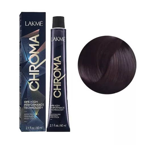 5/50 Крем-фарба для волосся перманентна без аміаку, 60мл Ammonia Free Permanent color CHROMA LAKME
