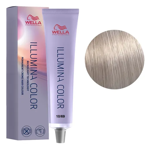 10/69 дуже яскравий блондин фіолетово-перлинний Стійка крем-фарба для волосся, 60 мл ILLUMINA COLOR Wella Professionals