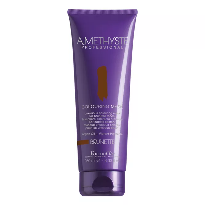 FarmaVita  AMETHYSTE BRUNETTE MASK  Фарбуюча маска для КОРИЧНЕВИХ відтінків 250мл 