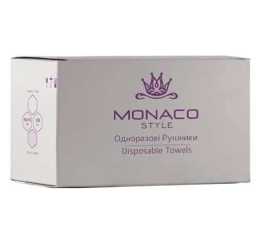 Рушники 40*70 см зі спанлейсу складені (СІТКА), 100 шт Monaco Style