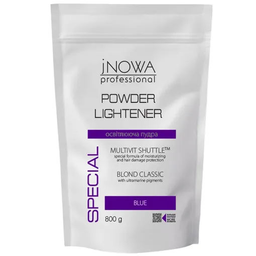 Освітлювальна пудра з антижовтим ефектом БЛАКИТНА (6 levels), 800 г Blue BLOND CLASSIC&nbsp;Powder Lightener jNOWA Professional