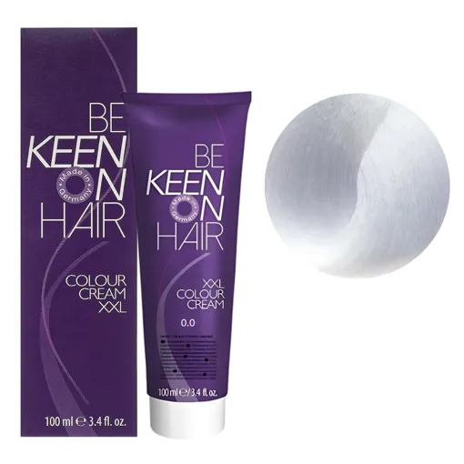 0/0 супер освітлювач Стійка крем-фарба для волосся, 100 мл Colour Cream XXL KEEN