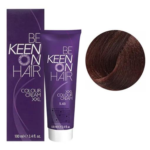5/43 світло-коричневий мідно-золотистий Стійка крем-фарба для волосся, 100 мл Colour Cream XXL KEEN
