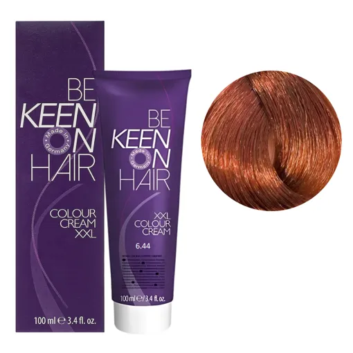 6/44 темний блондин мідний інтенсивний Стійка крем-фарба для волосся, 100 мл Colour Cream XXL KEEN