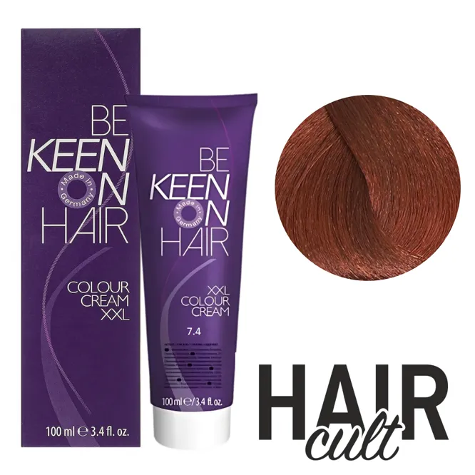 7/4 блондин мідний Стійка крем-фарба для волосся, 100 мл Colour Cream XXL KEEN
