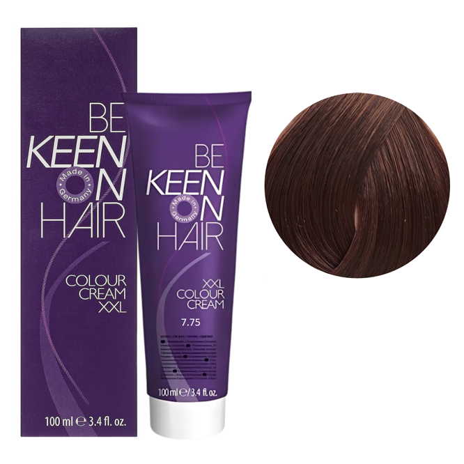 7/75 блондин каштаново-червоний Стійка крем-фарба для волосся, 100 мл Colour Cream XXL KEEN