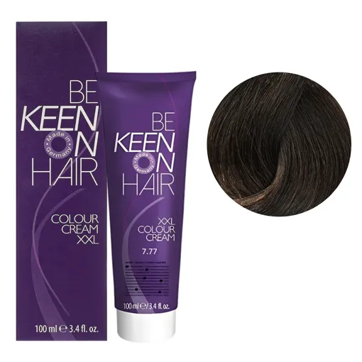 7/77 блондин каштановий інтенсивний Стійка крем-фарба для волосся, 100 мл Colour Cream XXL KEEN
